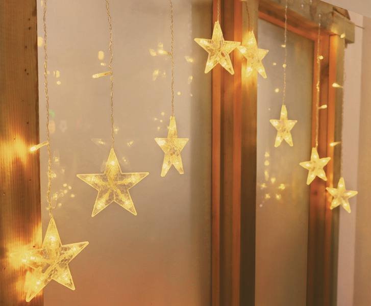 Dekoracja świąteczna kurtyna świetlna