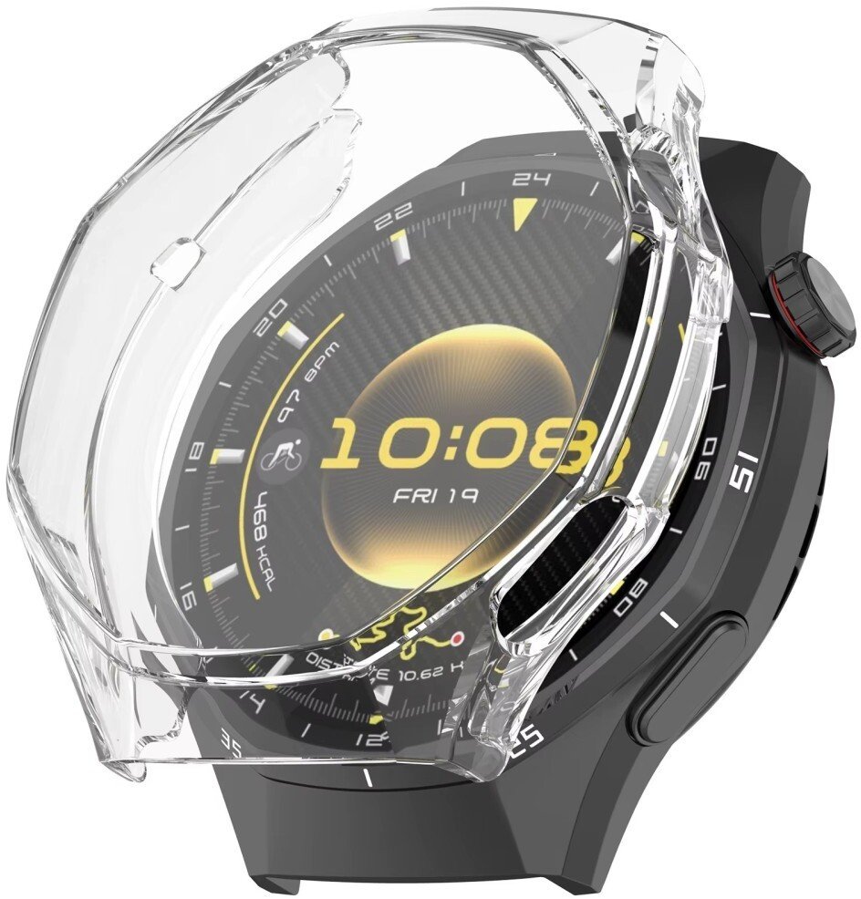 SILIKONOWE ETUI Z OSŁONĄ EKRANU DO HUAWEI WATCH GT 6 PRO 46 MM OCHRONA 360, BEZBARWNE