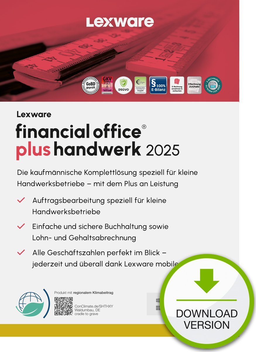 Program Lexware LEXWARE ESD financial office plus handwerk 2025 unbegrenzte Laufzeit Download
