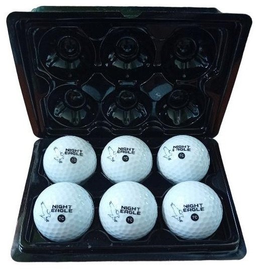Piłki golfowe NIGHT EAGLE świecące led (białe, 6 szt.)