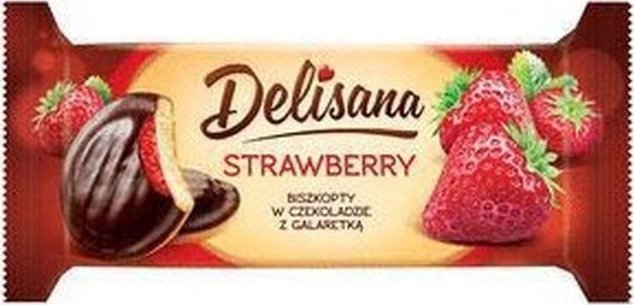 Delisana Ciastka z truskawkową galaretką 135g