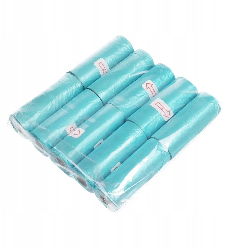 Worki na foliowe na psie odchody 10 rolek jasny niebieski