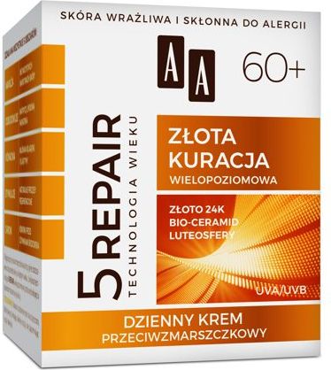 AA Technologia Wieku 5Repair 60+ Złota Kuracja Krem przeciwzmarszczkowy na dzień 50ml