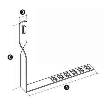 Elko-Bis Uchwyt kątowy skręcony z zaczepem 330mm ocynk 11.2/Z OC