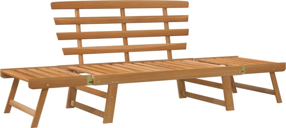 vidaXL Ławka ogrodowa, 2-w-1, 190 cm, lite drewno akacjowe