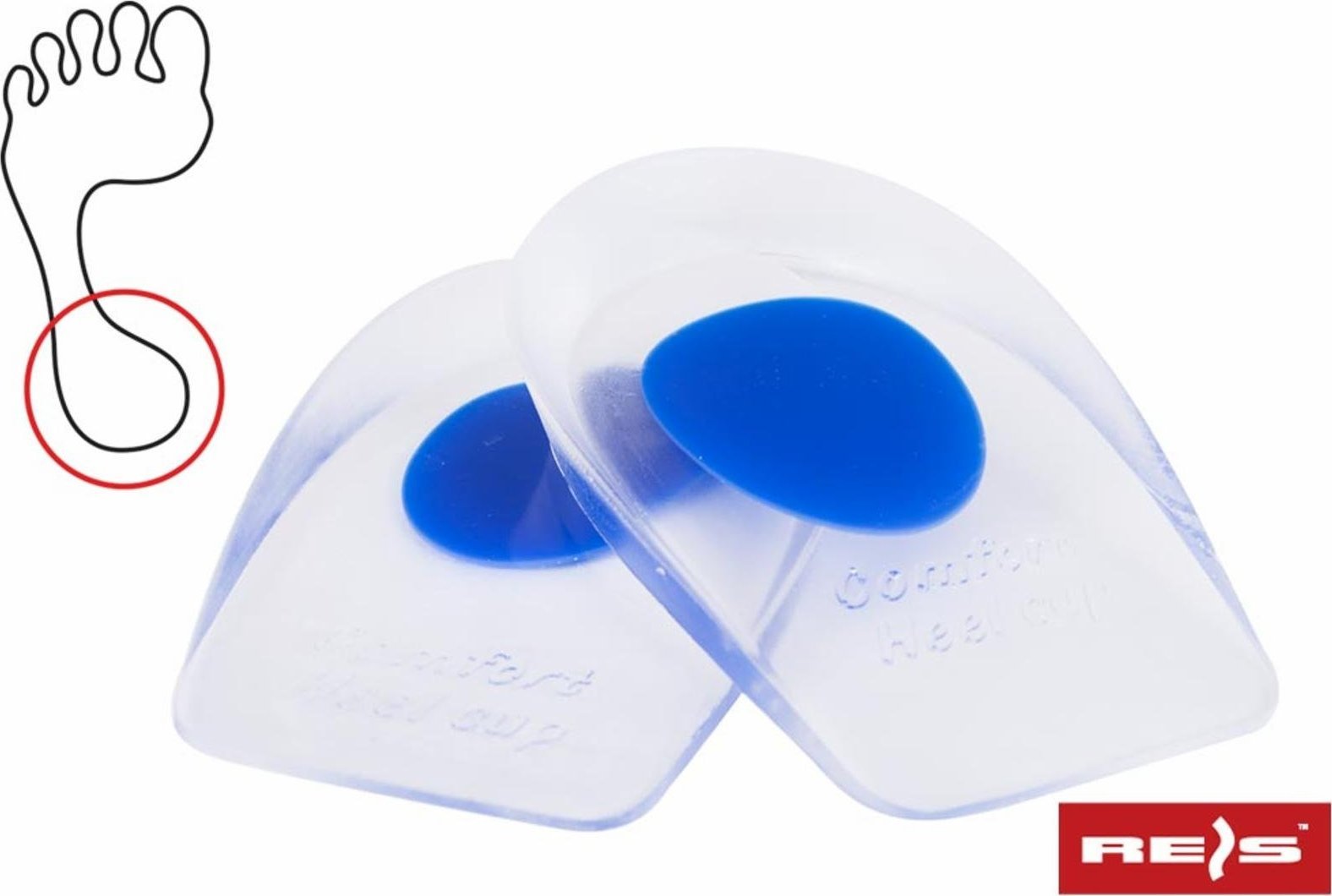 R.E.I.S. BR-PODPIETKA - Podpiętka silikonowa, męska - transparentno-granatowy 4