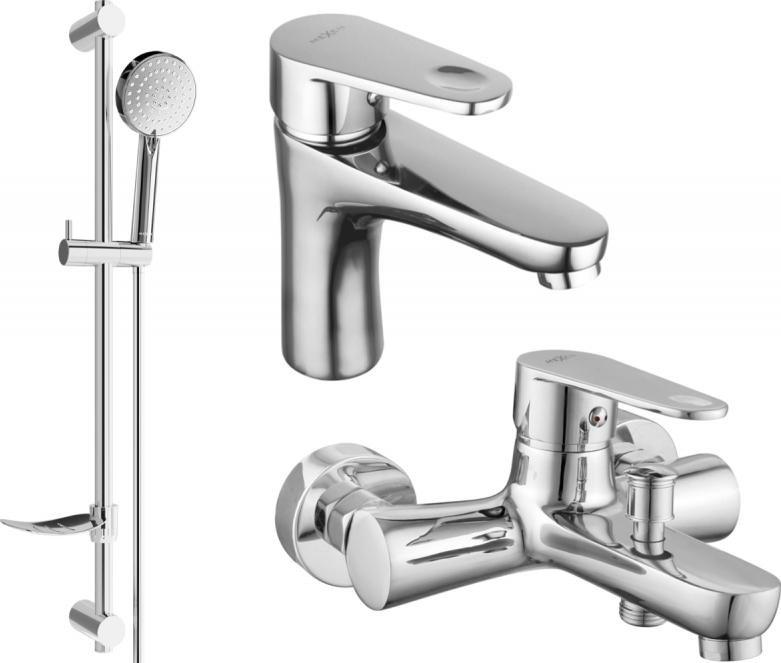 Bateria wannowa Mexen Mexen Kama DF75 zestaw wannowy, chrom - 72503DF75-00