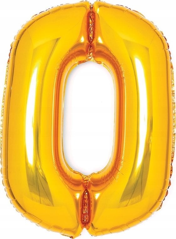 AMSCAN Balon foliowy cyfra 0 złota 47x66cm