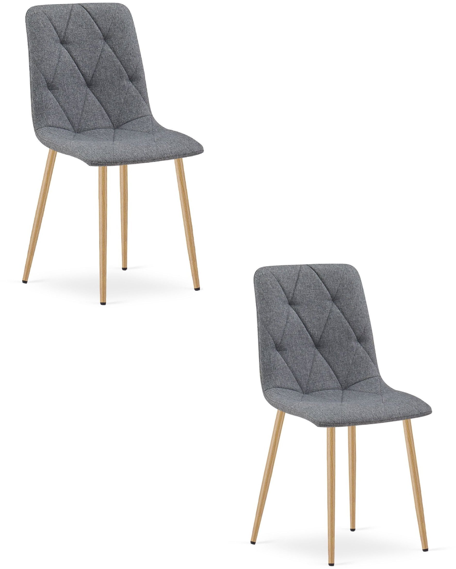 Krzesło LIBRA - ciemny szary materiał / nogi kolor drewna x 2