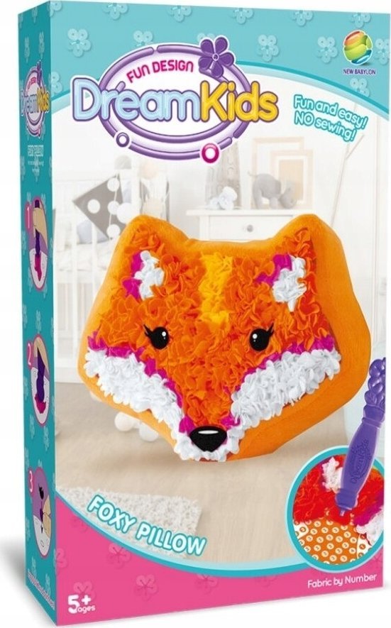 Kreatywny Zestaw Wyszywanka, Maskotka, Pluszak Do Szycia, Poduszka Do Ozdobienia LISEK