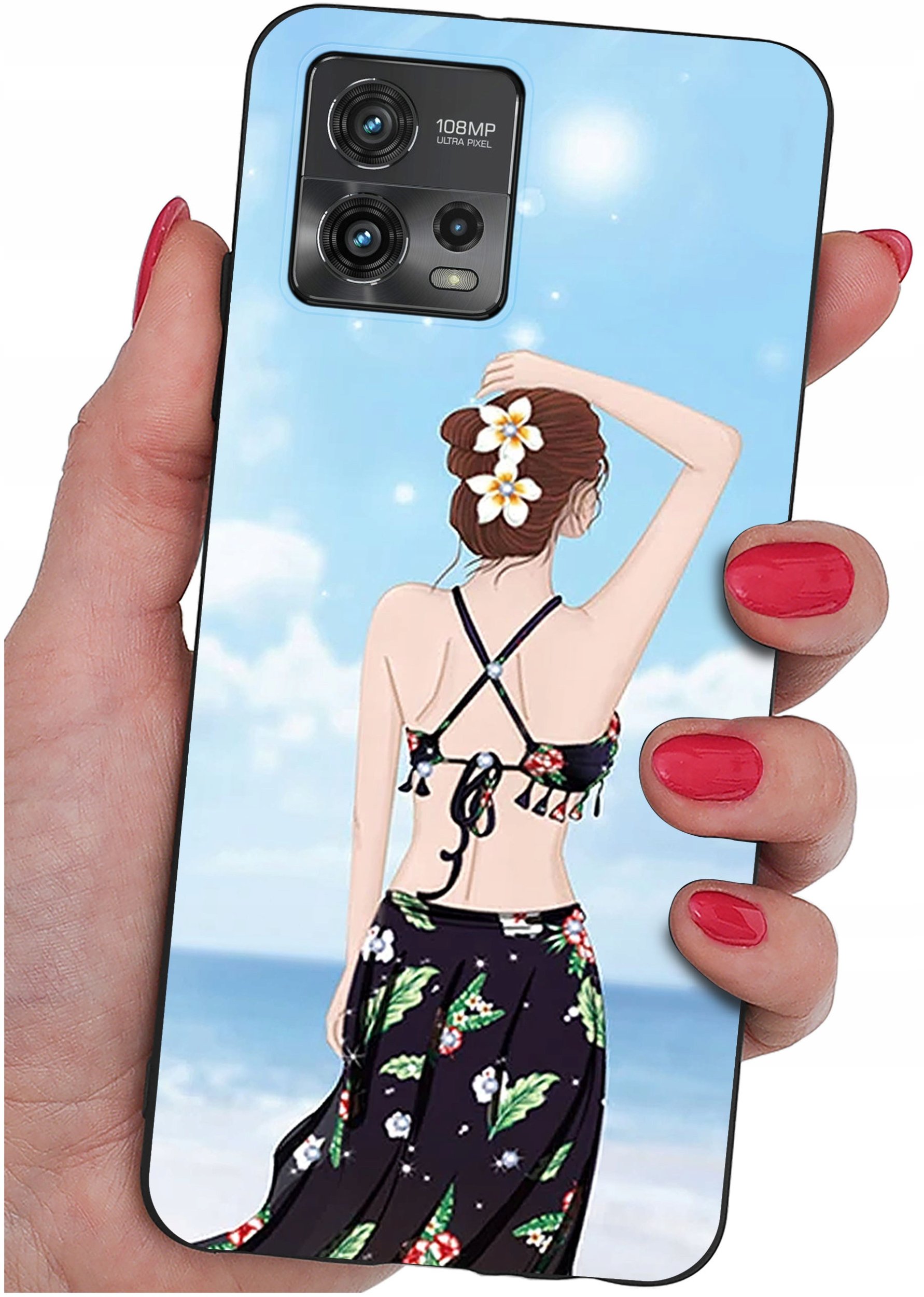 Etui do Motorola Moto G72 WZORY |SILIKONOWE MATT CASE + SZKŁO 9H