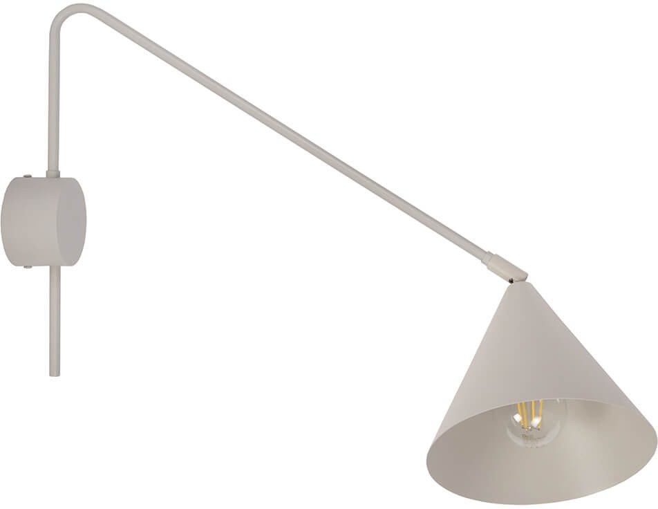 Regulowany kinkiet naścienny Galaxy 40939 Sigma stożek szary