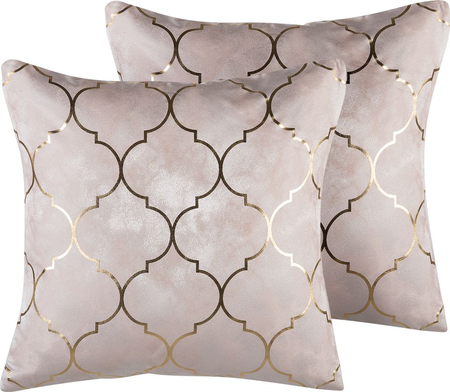 Shumee Zestaw 2 poduszek dekoracyjnych marokańska koniczyna 45 x 45 cm różowa ALYSSUM