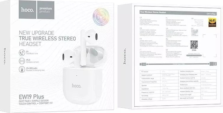 Hoco EW200 Bezprzewodowe Słuchawki Bluetooth TWS - Niebieskie