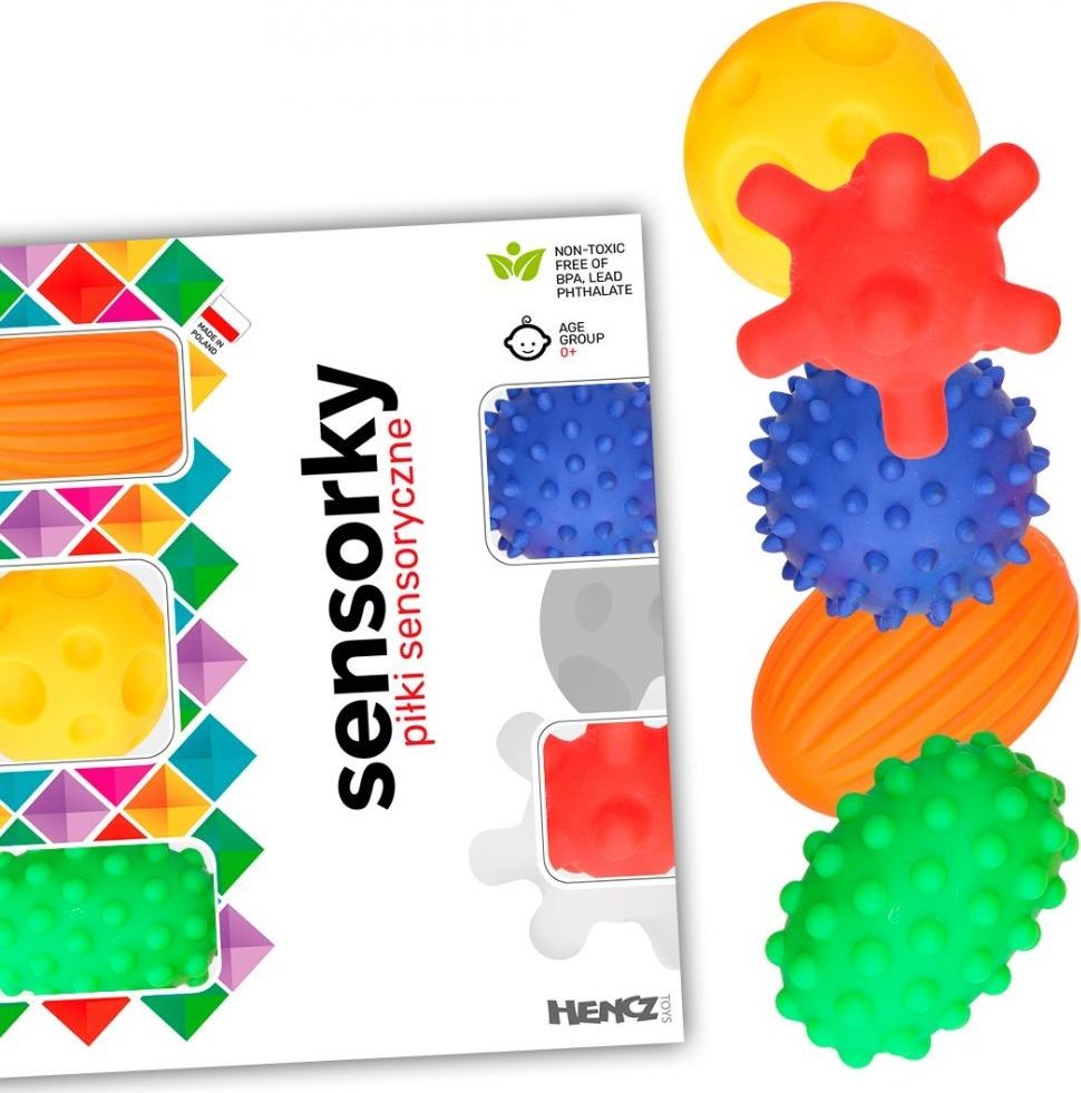 MomsCare Piłeczki sensoryczne 5 sztuk w pudełku
