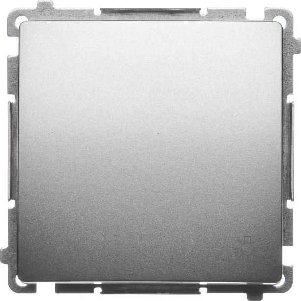 Kontakt-Simon Przycisk światło Simon Basic pojedyncze 10AX 250V satynowy (BMS1.01/29)