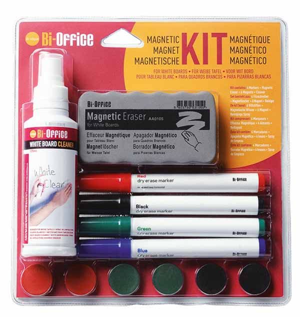 Donau ZESTAW DO TABLIC MAGNETYCZNYCH (SPRAY, GABKA, 4 MARKERY, 6 MAGNESOW) (GKT1010)