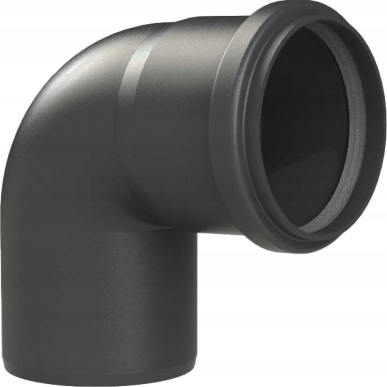 Almeva STARR Kolano 87° DN60 UV Stabilne Czarne