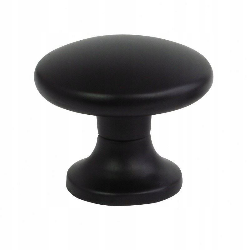 Domino Uchwyt gałka czarna metalowa stylowa do mebli lakierowana 2,8 cm 1szt
