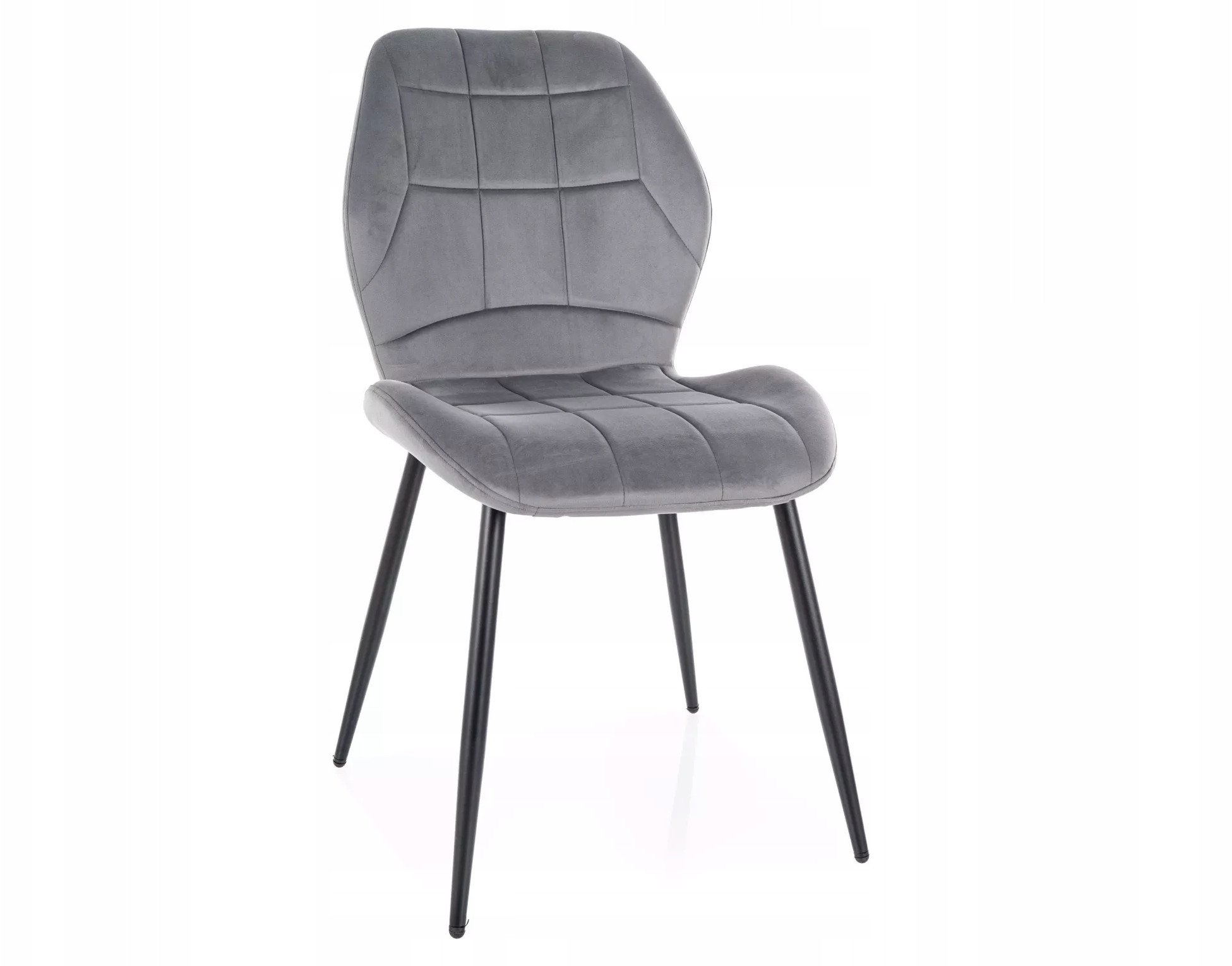 Krzesło tapicerowane JAKE VELVET szare