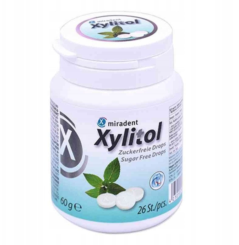 Pastilės su ksilitoliu Miradent, mėtų skonio, 26 vnt.
