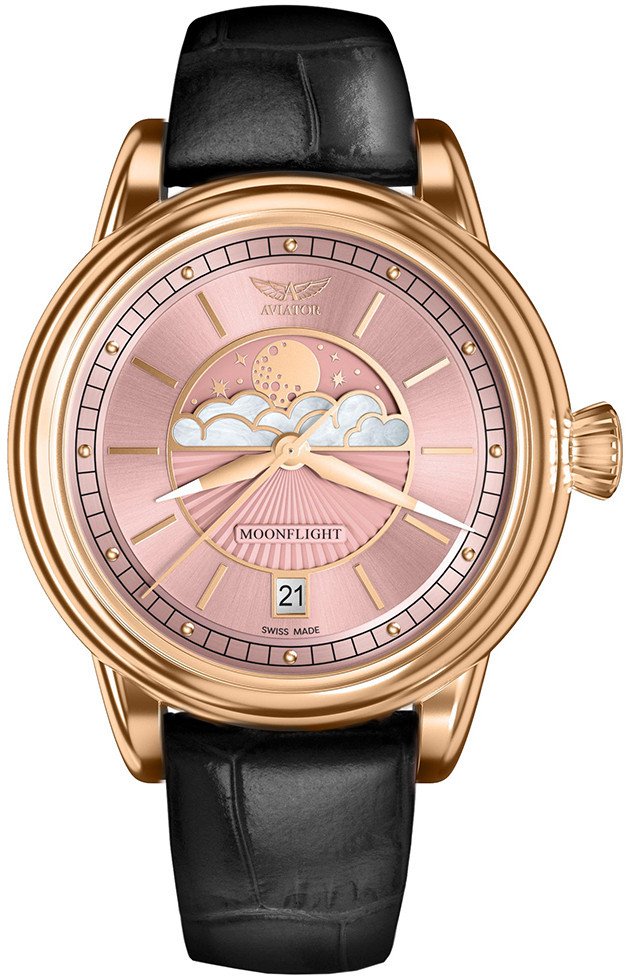 Zegarek damski Aviator V.1.33.2.258.4.BM czarny