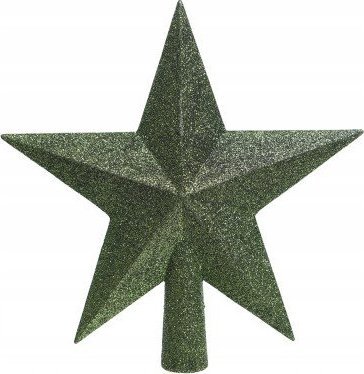 Kaemingk Zielona gwiazda na choinkę czubek zielony 19 cm