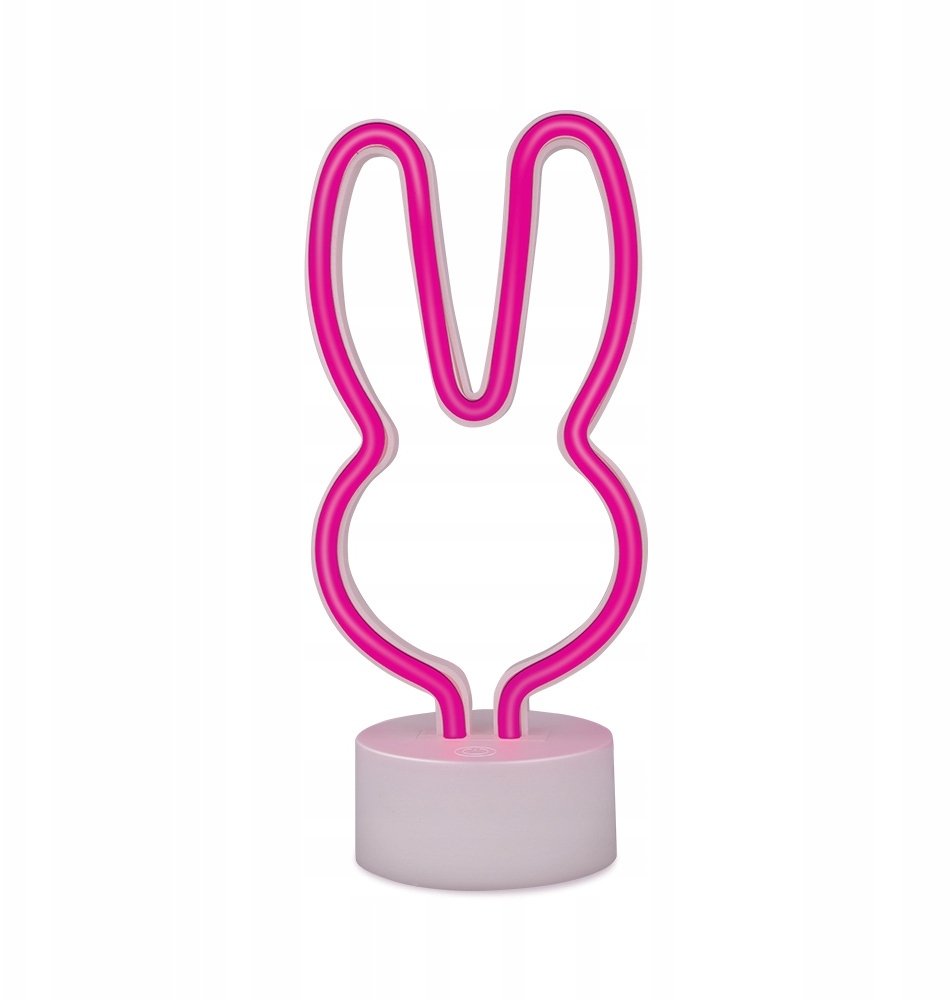 Neon na podstawce LED KRÓLICZEK różowy USB-C FSC-10 Forever Light