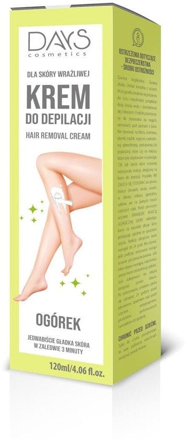 DAYS COSMETICS Hair Removal Krem do depilacji Ogórek 120 ml