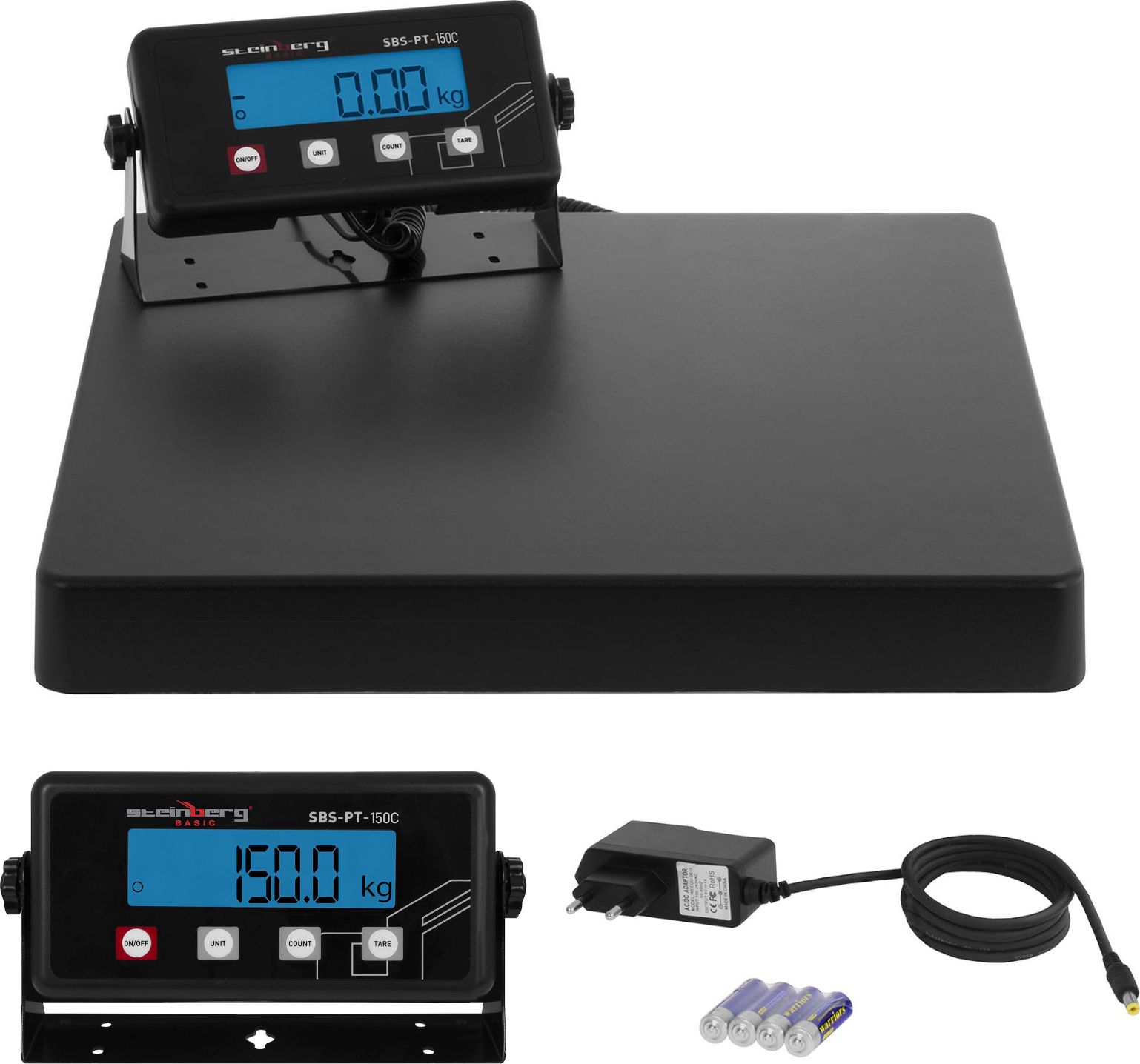 Steinberg Waga przemysłowa paczkowa pocztowa 150kg / 20g LED Steinberg Systems SBS-PT-150C