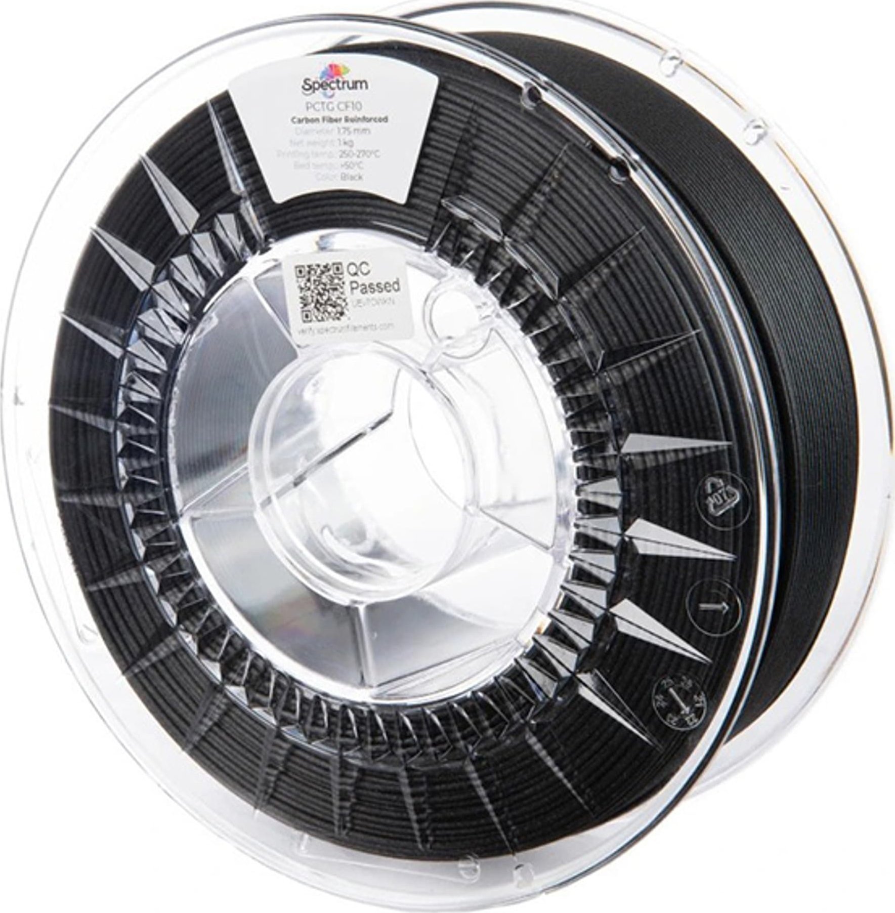 Spectrum Spectrum 3D filament, PCTG CF10, 1,75mm, 1000g, 80717, black