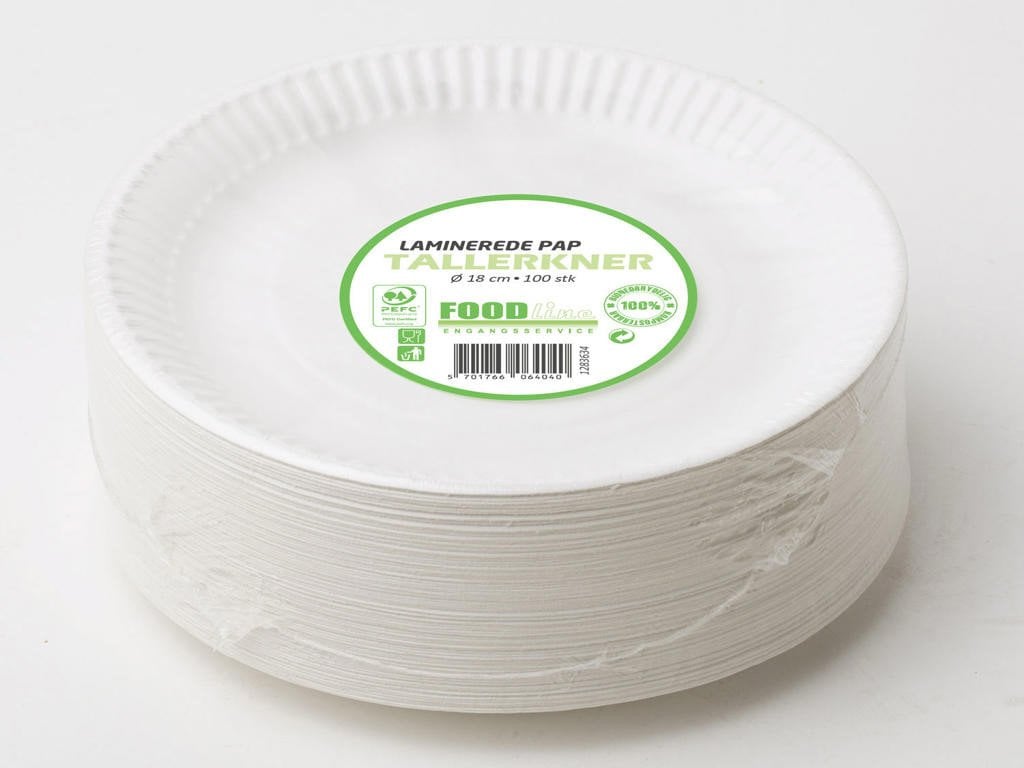 Esselte Talerz laminowany papier 18cm 100stk/pak (100 stk.)