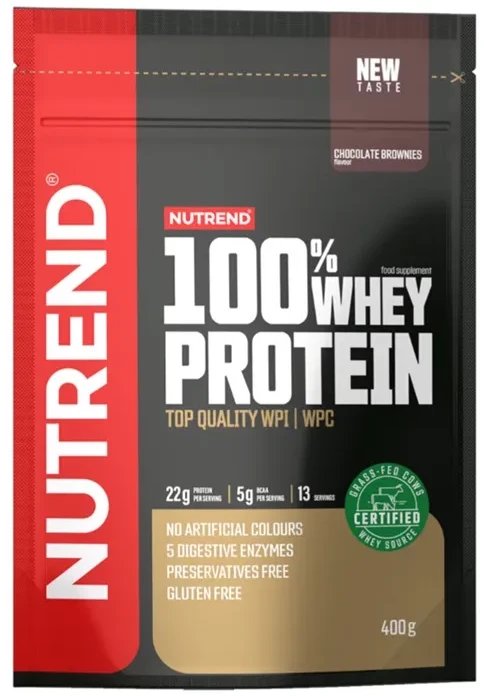 Nutrend - Odżywka Białkowa 100% Whey Protein, Chocolate Brownies, Proszek 400g