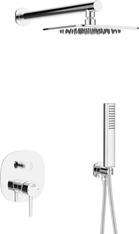Zestaw prysznicowy Laveo Pola z baterią chrom