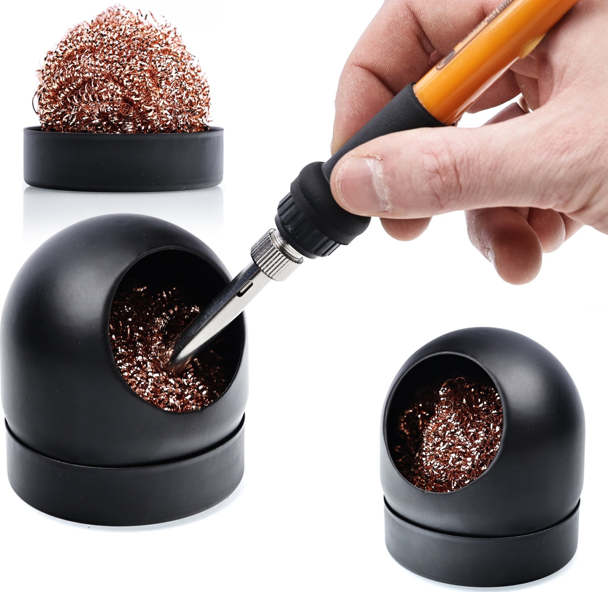 Rosfix CZYŚCIK DO CZYSZCZENIA GROTÓW LUTOWNICZYCH METALOWE WIÓRKI W PODSTAWCE HQ