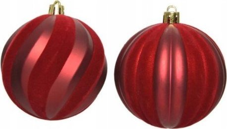 Kaemingk Bombki choinkowe bordowe zestaw 2 szt.
