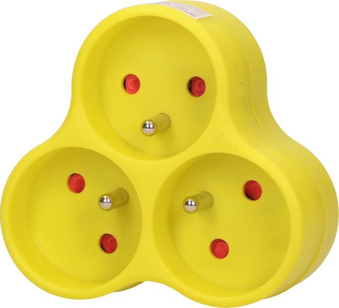 Orno Rozgałęźnik wtyczkowy 3-gniazda z/u limonkowy OR-AE-13134/L