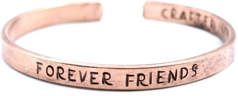 Inspirujące miedziane bransoletki Napisy