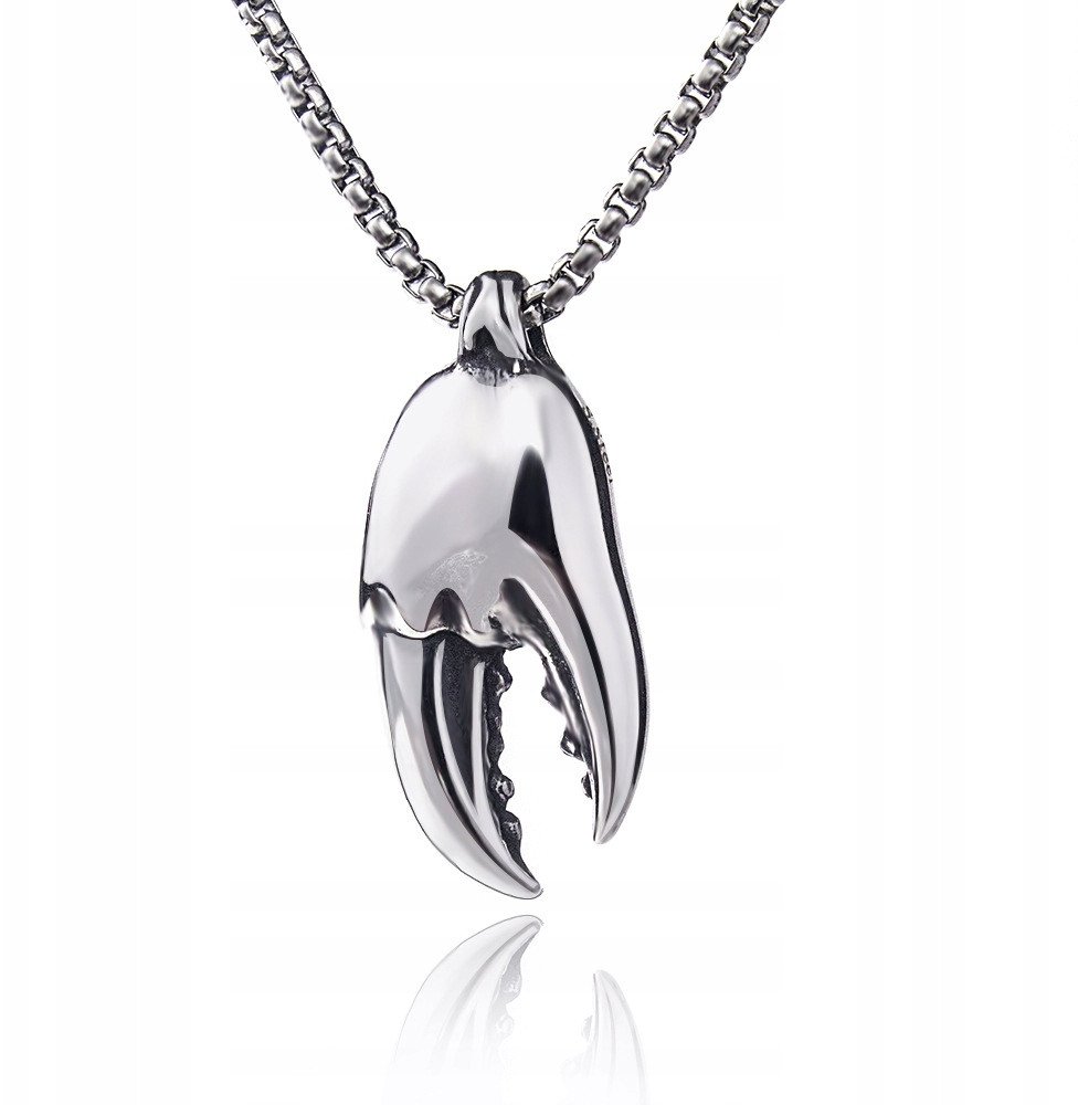 NASZYJNIK Srebrny Łańcuszek SZCZYPCE KRAB 349