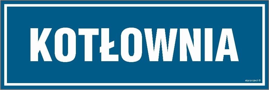 Mój dom Kotłownia - Znak Tabliczka 30 X 10 Cm, Pn - Płyta Libres Polska Sp Sgp-Pa009_300X100_Pn 5904937432437