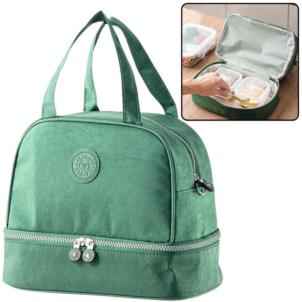 Torba Termiczna Izolacyjna Śniadaniowa Pas z Regulacją Zielona 27cm