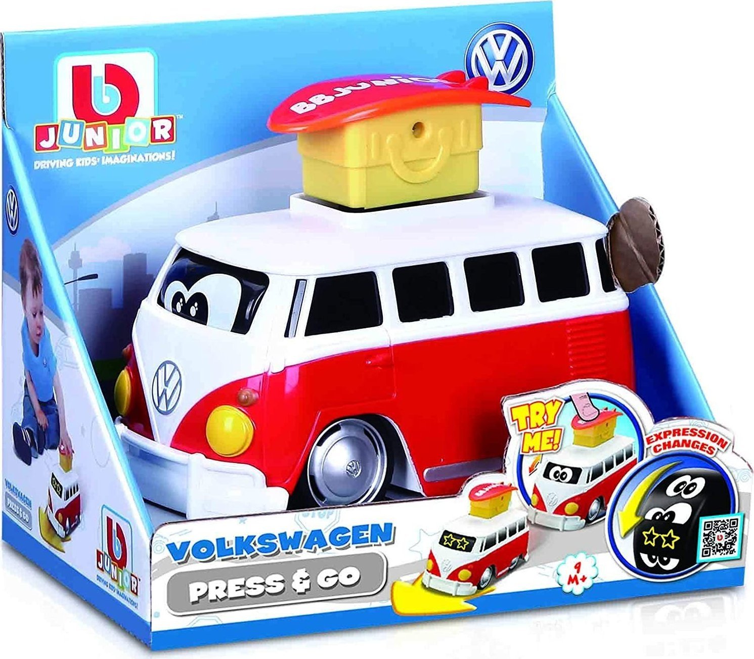 Bburago Bburago junior 85110 VW Samba z buźkami czerwony