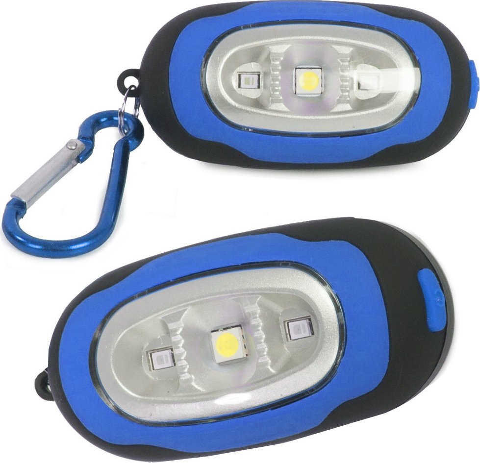Latarka Verk Mini latarka brelok 3 led lampka magnes do plecaka Mini latarka brelok 3 led lampka magnes do plecaka