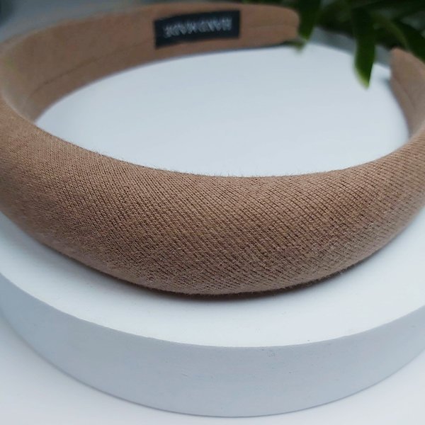 Opaska do włosów ręcznie robiona Yeye Jasny brąz