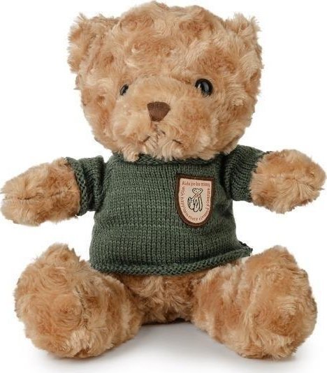 Miś kudłaty 22cm w sweterku zielony