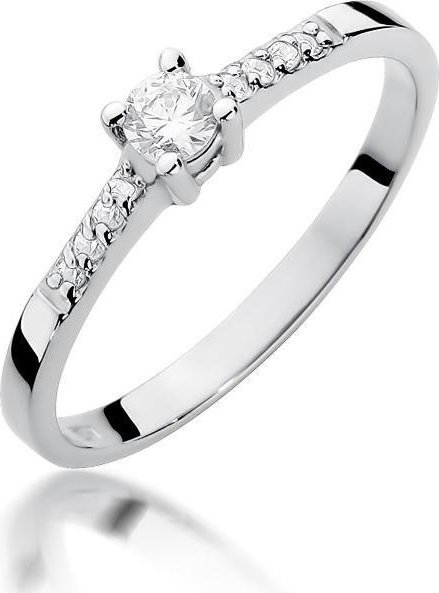 Best Diamonds złoty pierścionek z brylantem 0.22ct 24