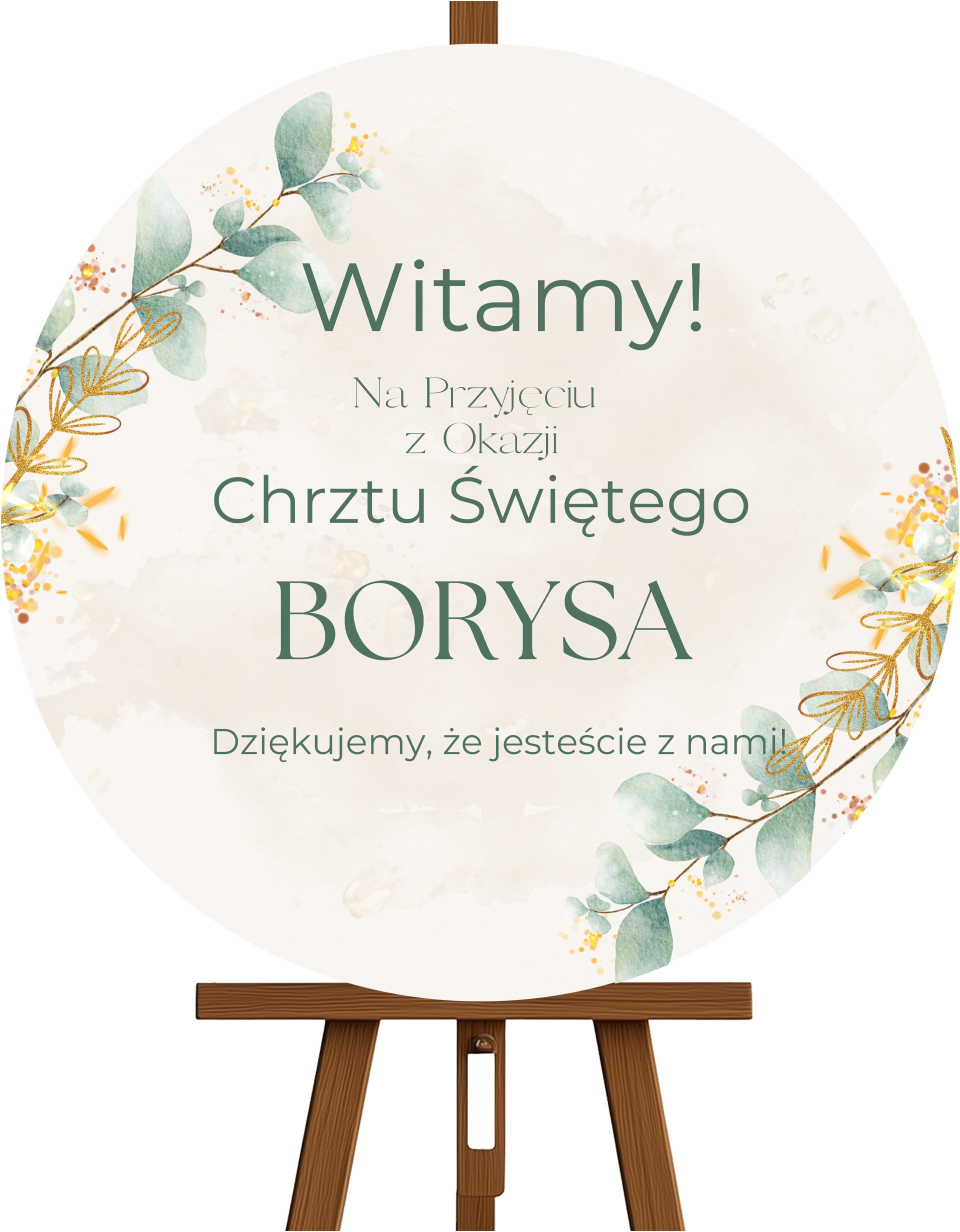 Tablica Powitalna na Chrzest Święty Koło 50cm
