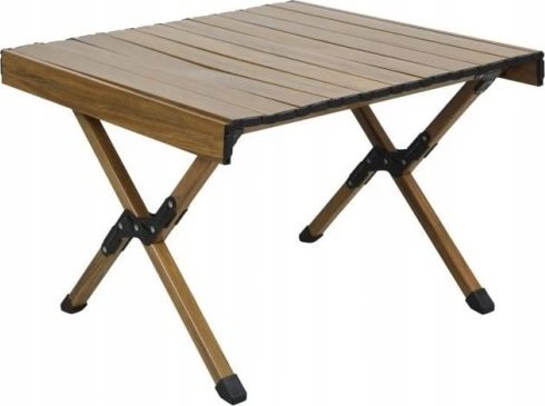 Mirpol Stolik kempingowy aluminiowy ogrodowy składany 60x60x44 cm Drevo