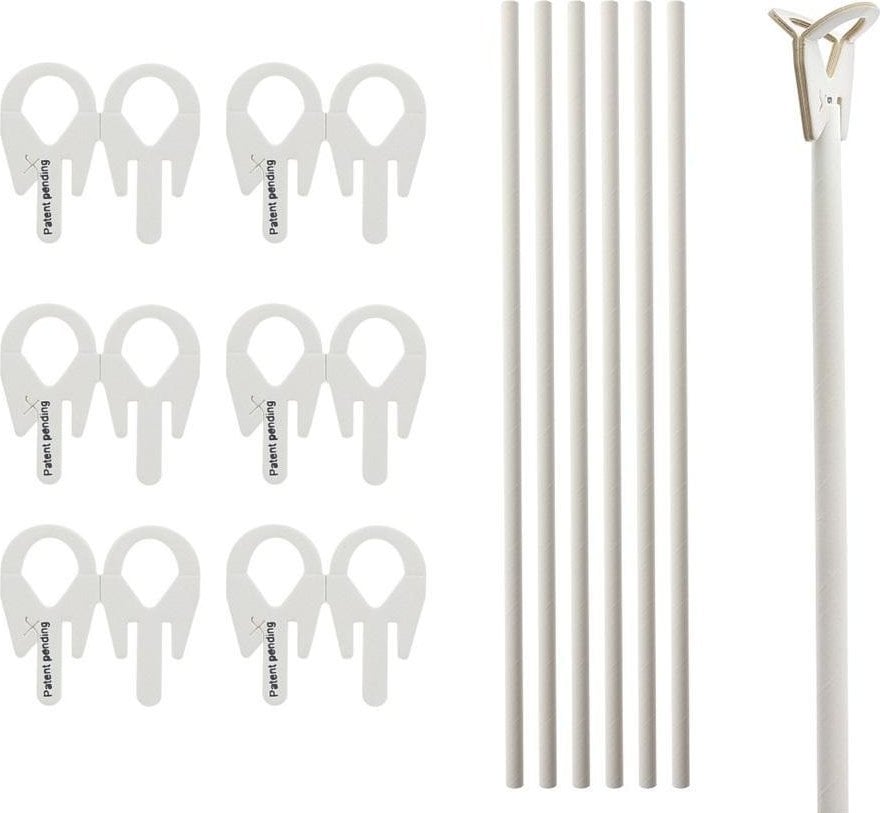 Patyczki z zatyczkami do balonów papierowe 100szt