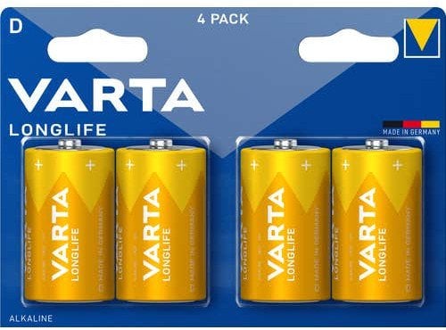 Batterie D Mono (LR20) 1.5V *Varta* Longlife - 4-Pack